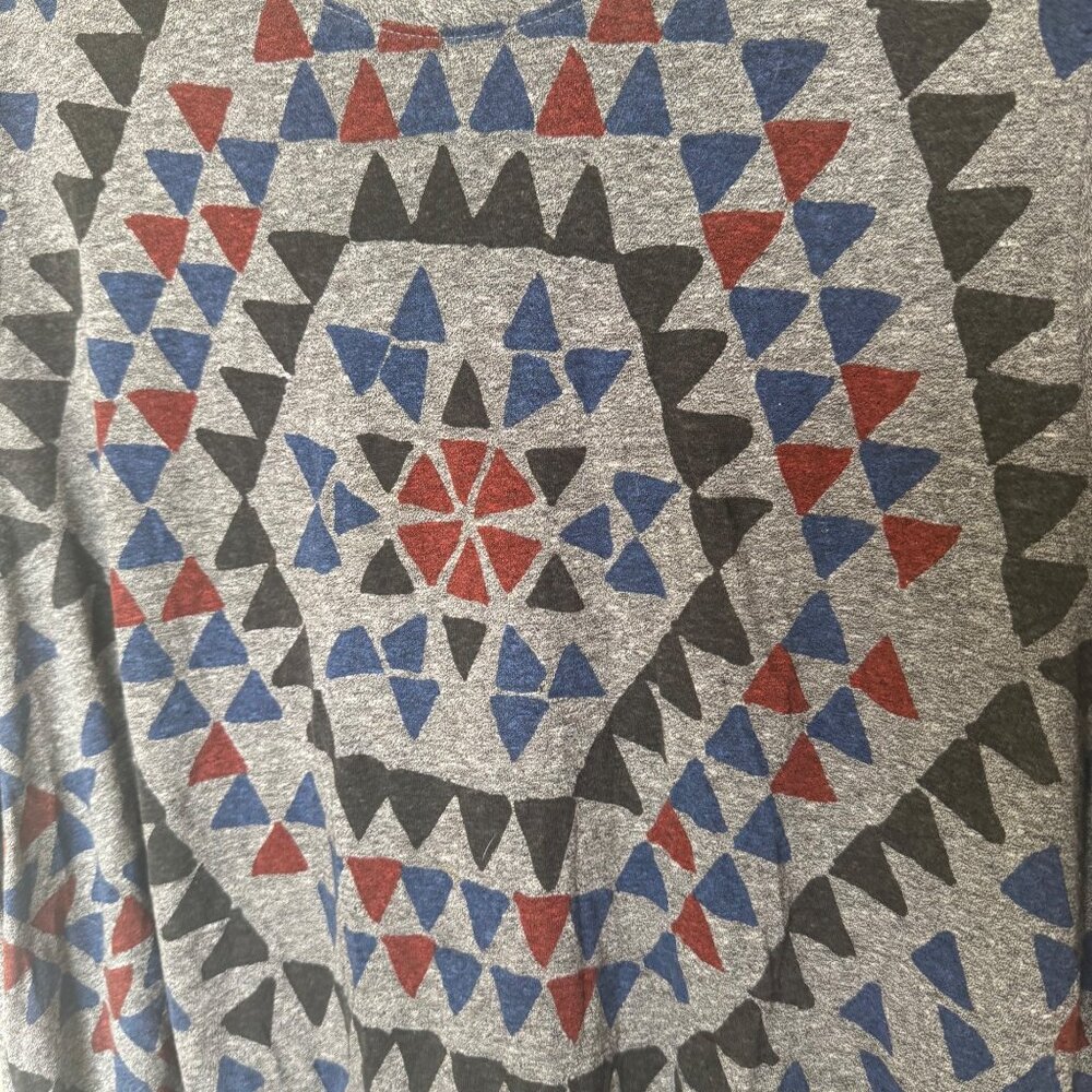 Lucky Brand Womens Geometric Print Gray T-Shirt Size 3X - Picture 3 of 8